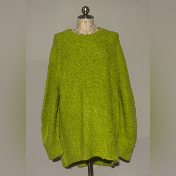Free People Sweaters - 🆕Free People Lime  Green Oversized Women's Sweater Sise Medium.  #45